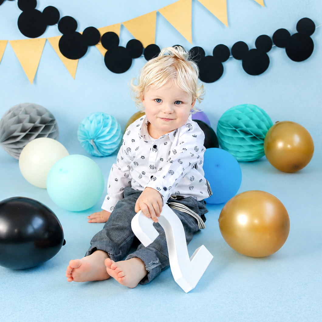 First birthday studio portrait