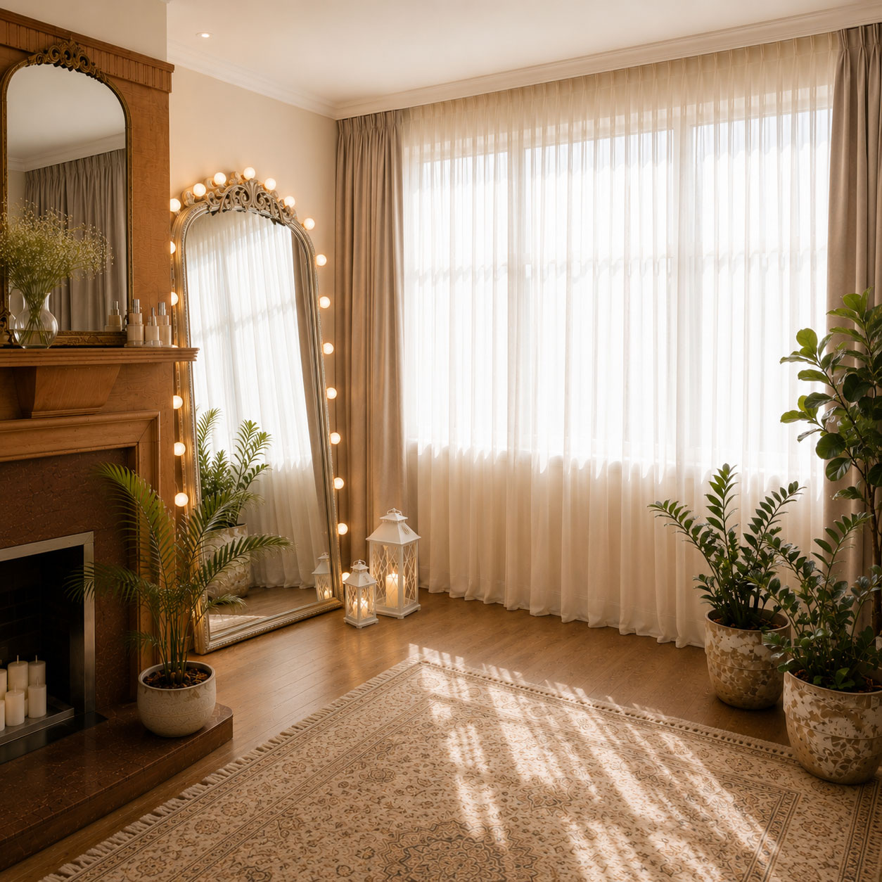 Large decorative mirror inside Zoom Photo Studio